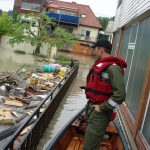 Hochwasser 2013 - Einsatz von Wolf Martin mit Zille