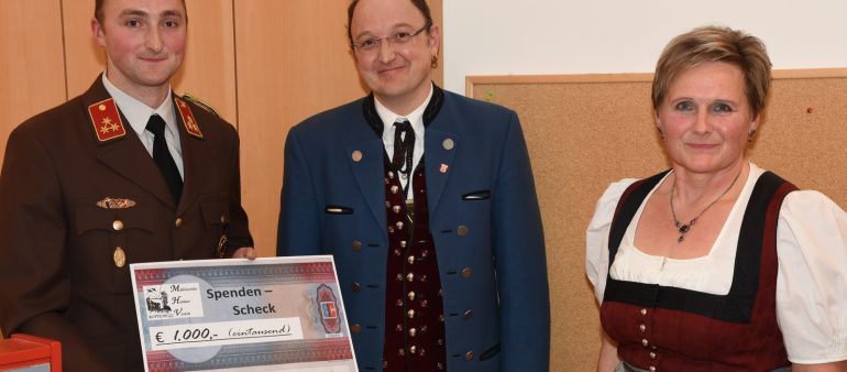 Heimatverein Rottenegg unterstützt Feuerwehr