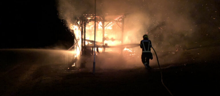 Brand eines Nebengebäudes
