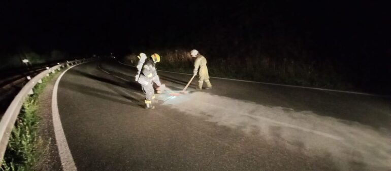 Ölspur-Einsatz auf der B127